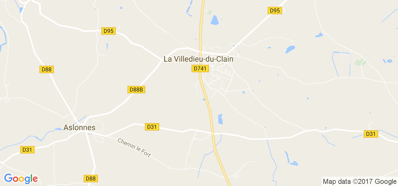 map de la ville de La Villedieu-du-Clain