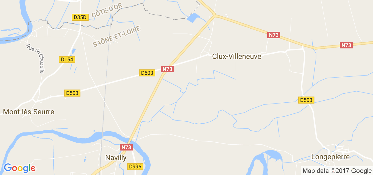 map de la ville de La Villeneuve