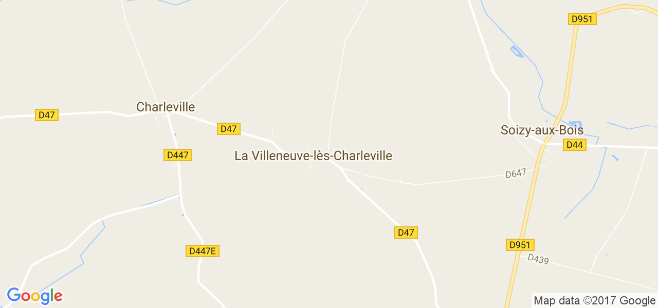 map de la ville de La Villeneuve-lès-Charleville