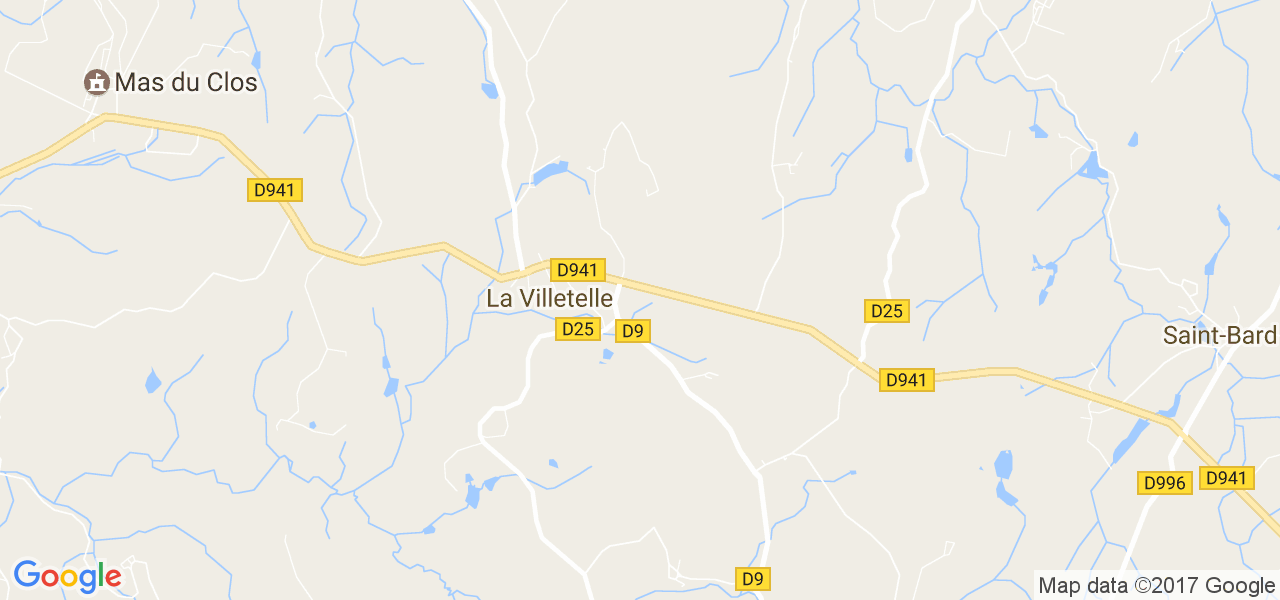 map de la ville de La Villetelle