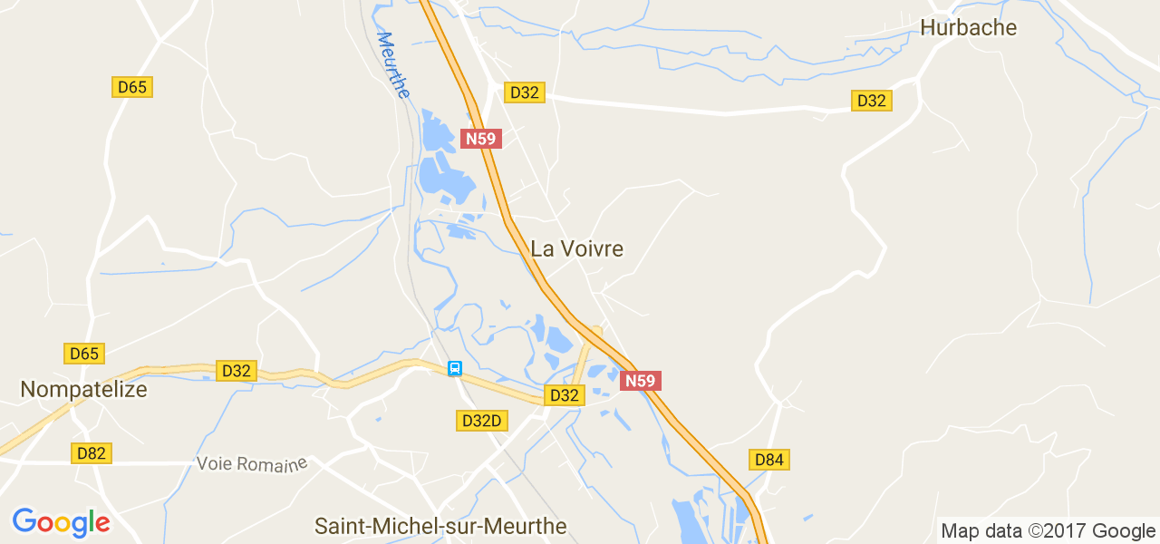 map de la ville de La Voivre