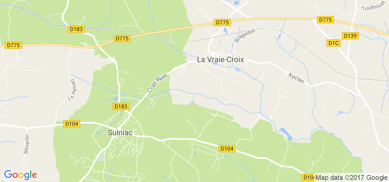 map de la ville de La Vraie-Croix