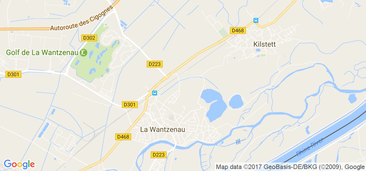 map de la ville de La Wantzenau