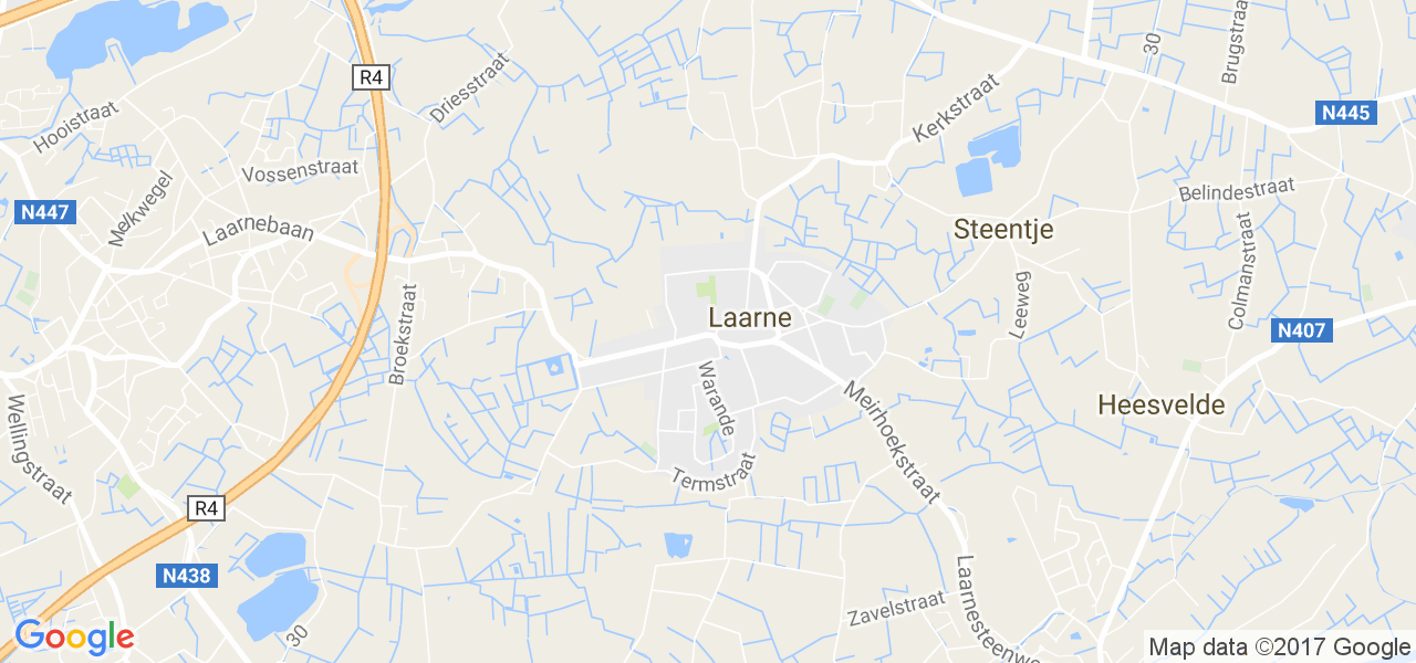 map de la ville de Laarne