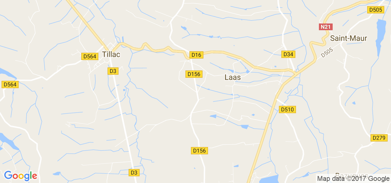 map de la ville de Laas