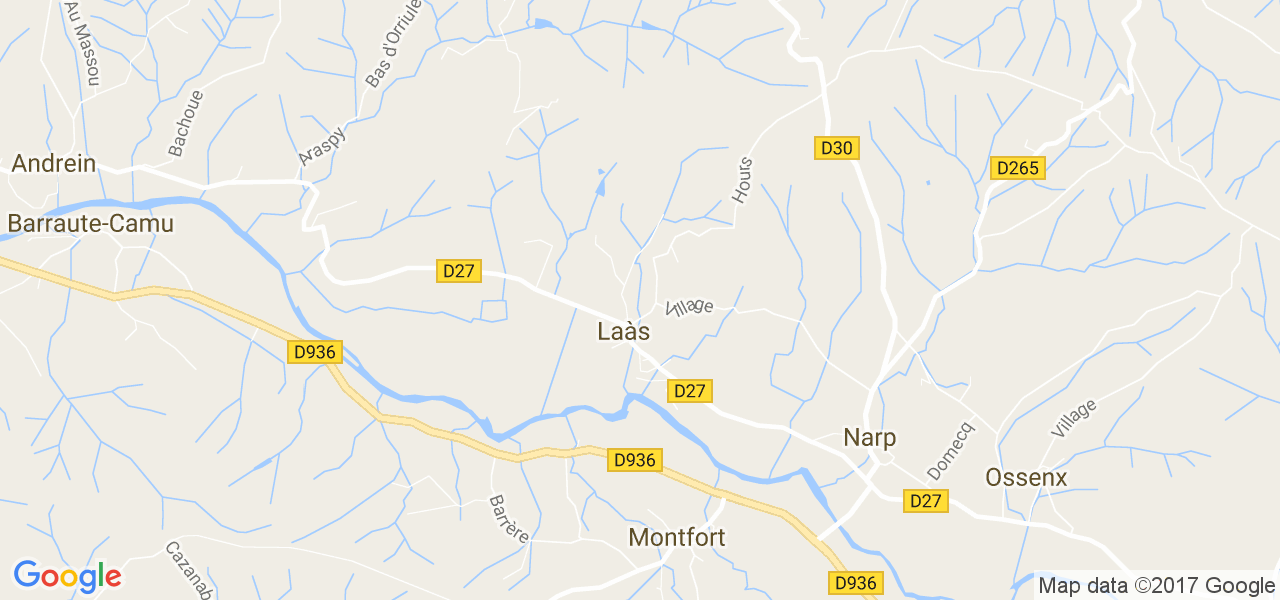 map de la ville de Laas