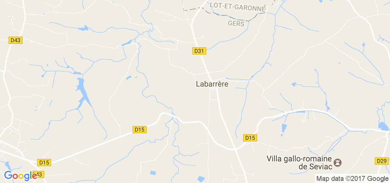 map de la ville de Labarrère