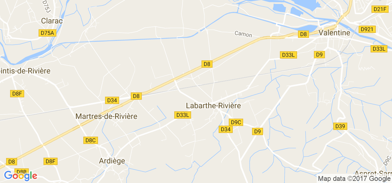 map de la ville de Labarthe-Rivière