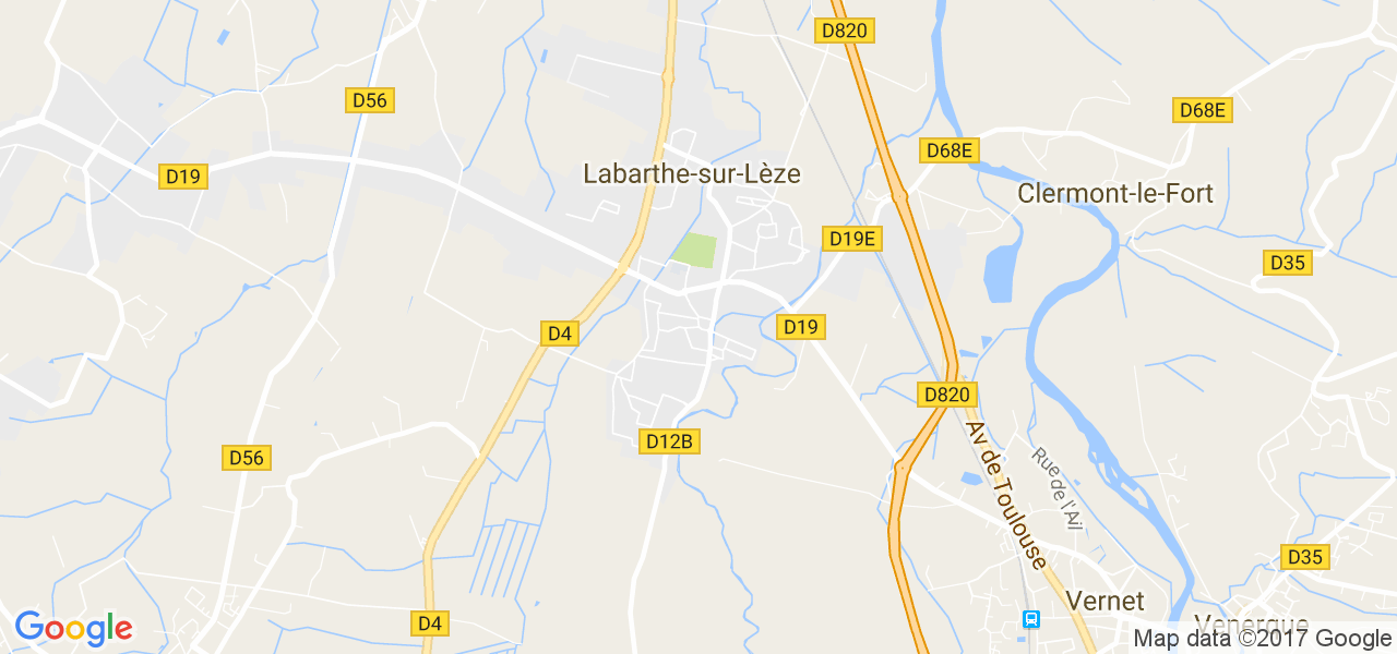 map de la ville de Labarthe-sur-Lèze