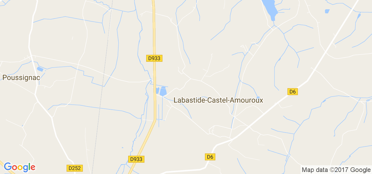 map de la ville de Labastide-Castel-Amouroux