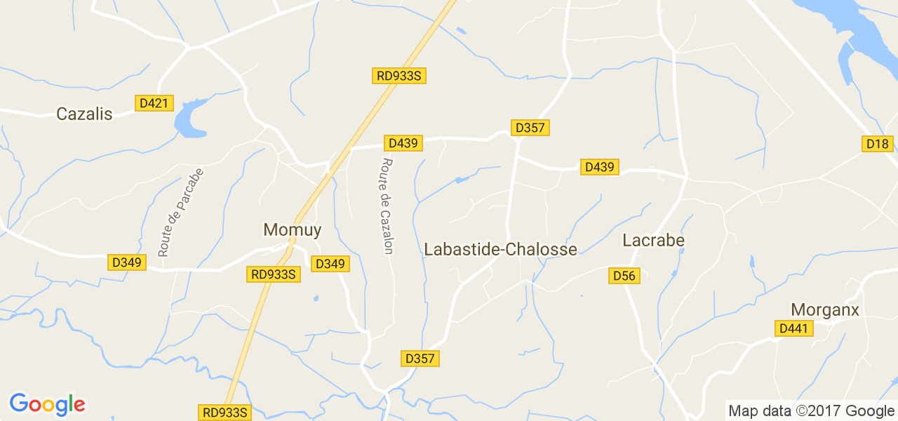 map de la ville de Labastide-Chalosse