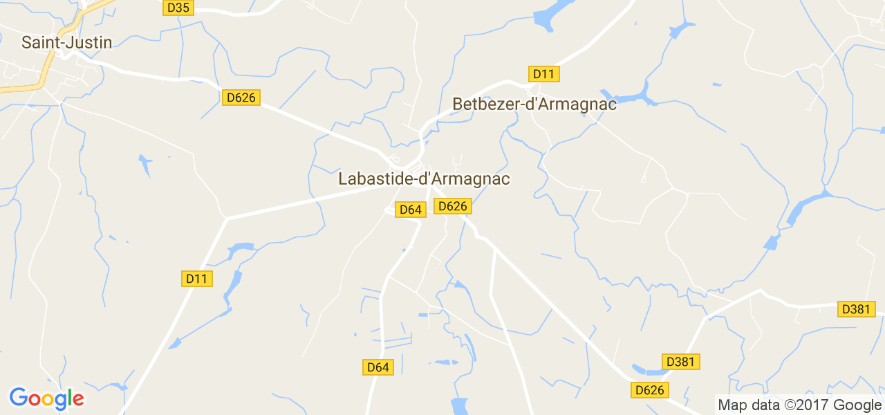 map de la ville de Labastide-d'Armagnac