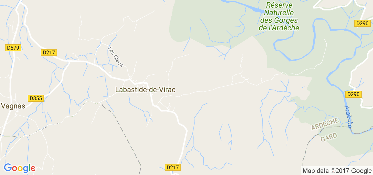 map de la ville de Labastide-de-Virac