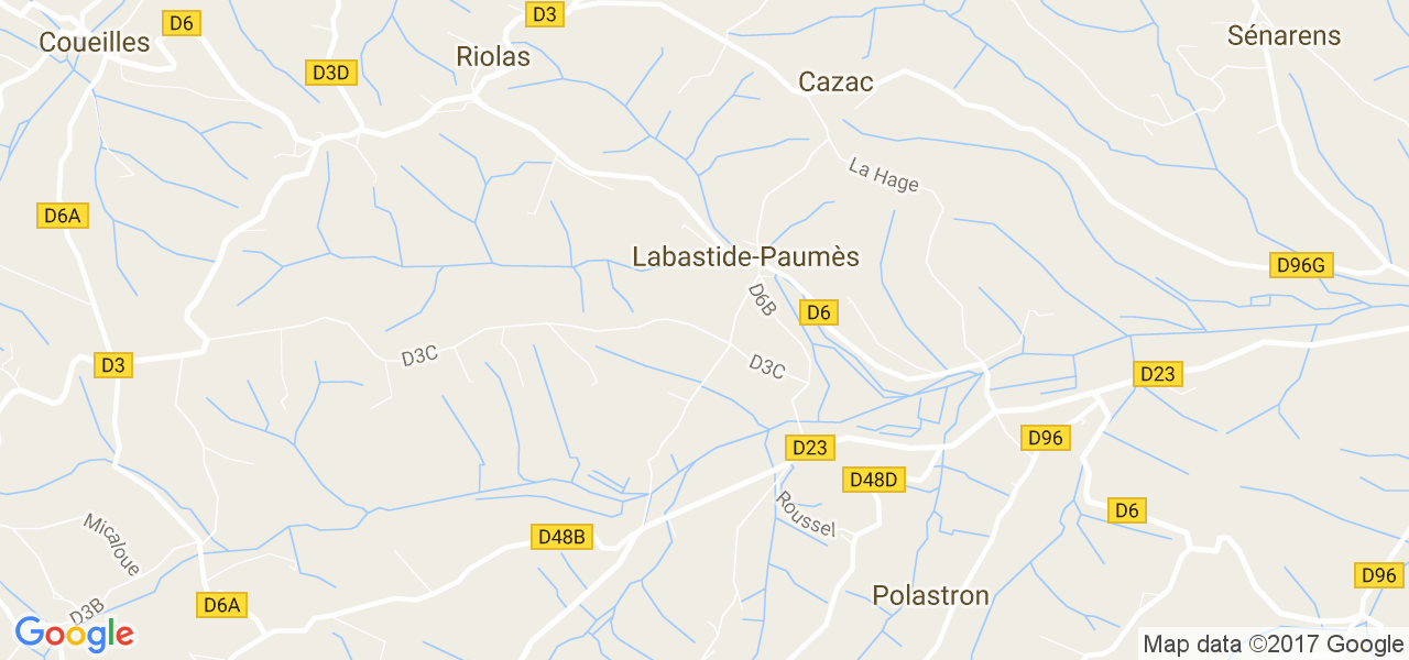 map de la ville de Labastide-Paumès