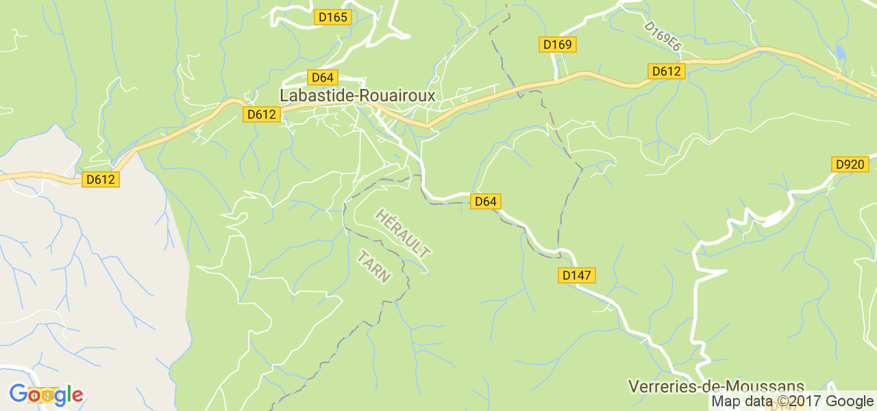 map de la ville de Labastide-Rouairoux