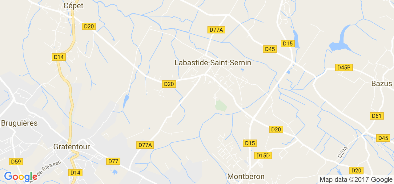 map de la ville de Labastide-Saint-Sernin