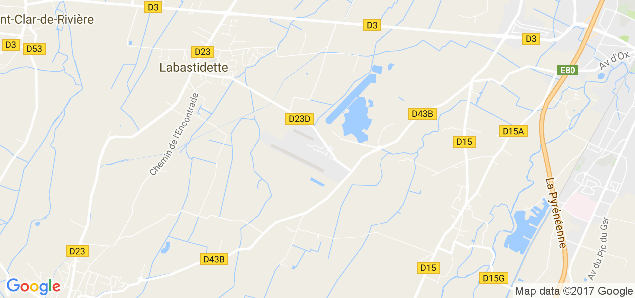 map de la ville de Labastidette