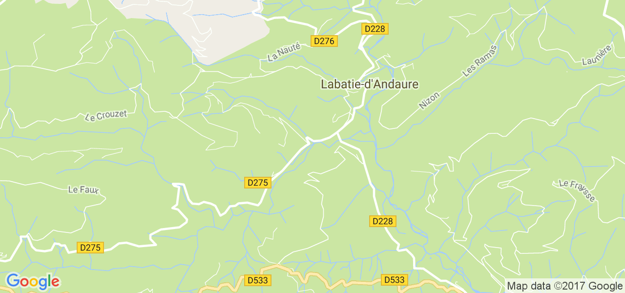 map de la ville de Labatie-d'Andaure