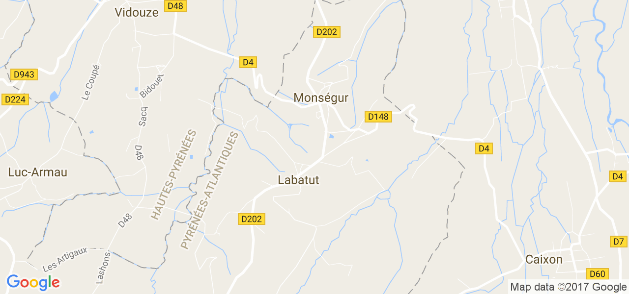 map de la ville de Labatut