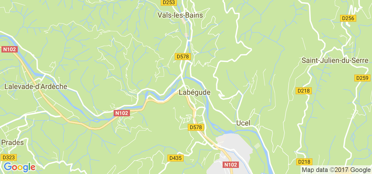 map de la ville de Labégude