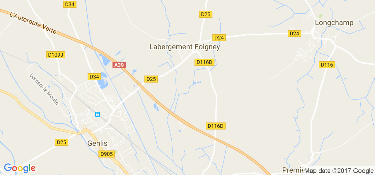 map de la ville de Labergement-Foigney