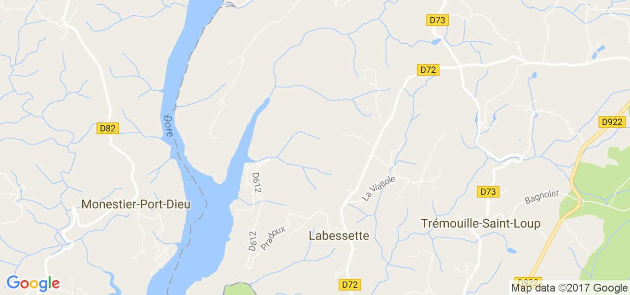 map de la ville de Labessette