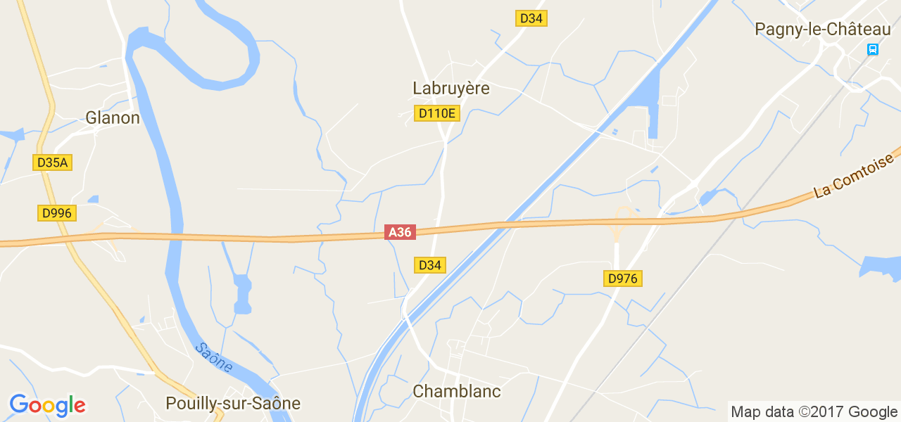 map de la ville de Labruyère