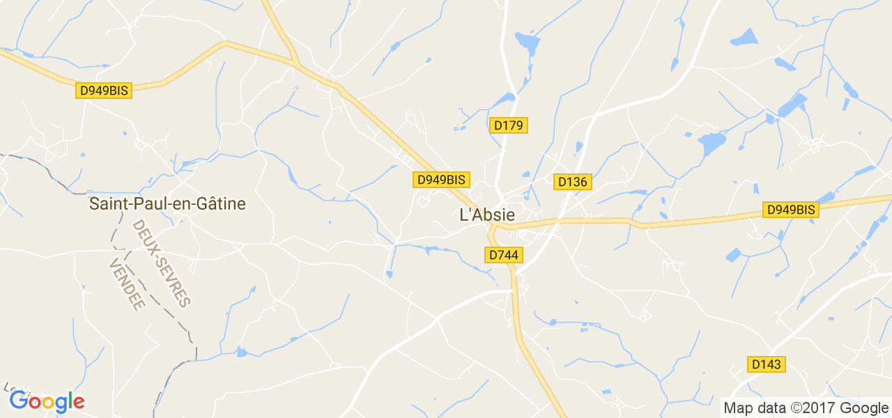 map de la ville de L'Absie