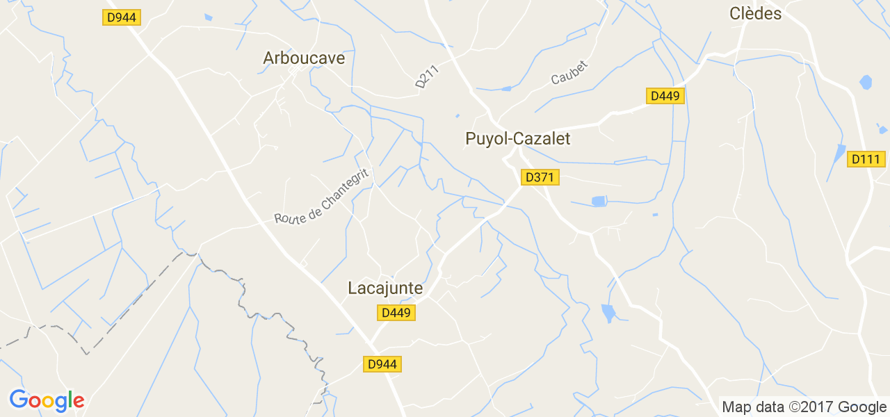 map de la ville de Lacajunte