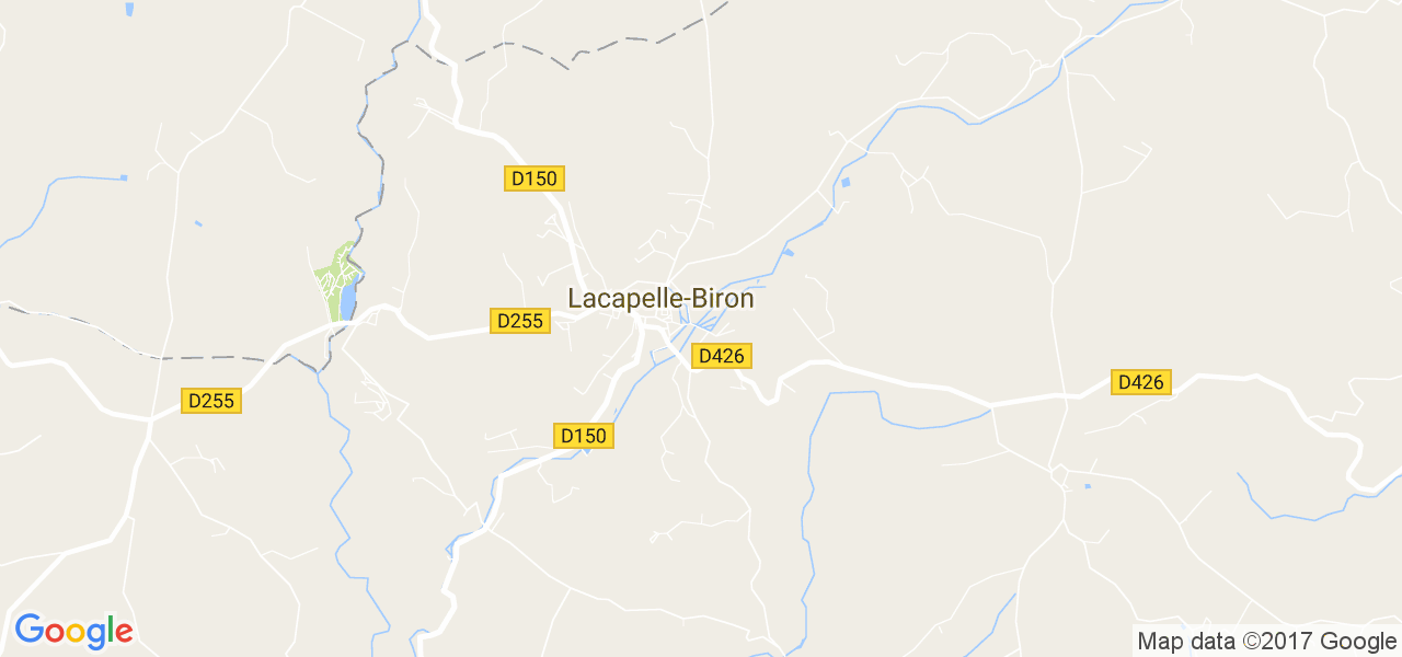 map de la ville de Lacapelle-Biron