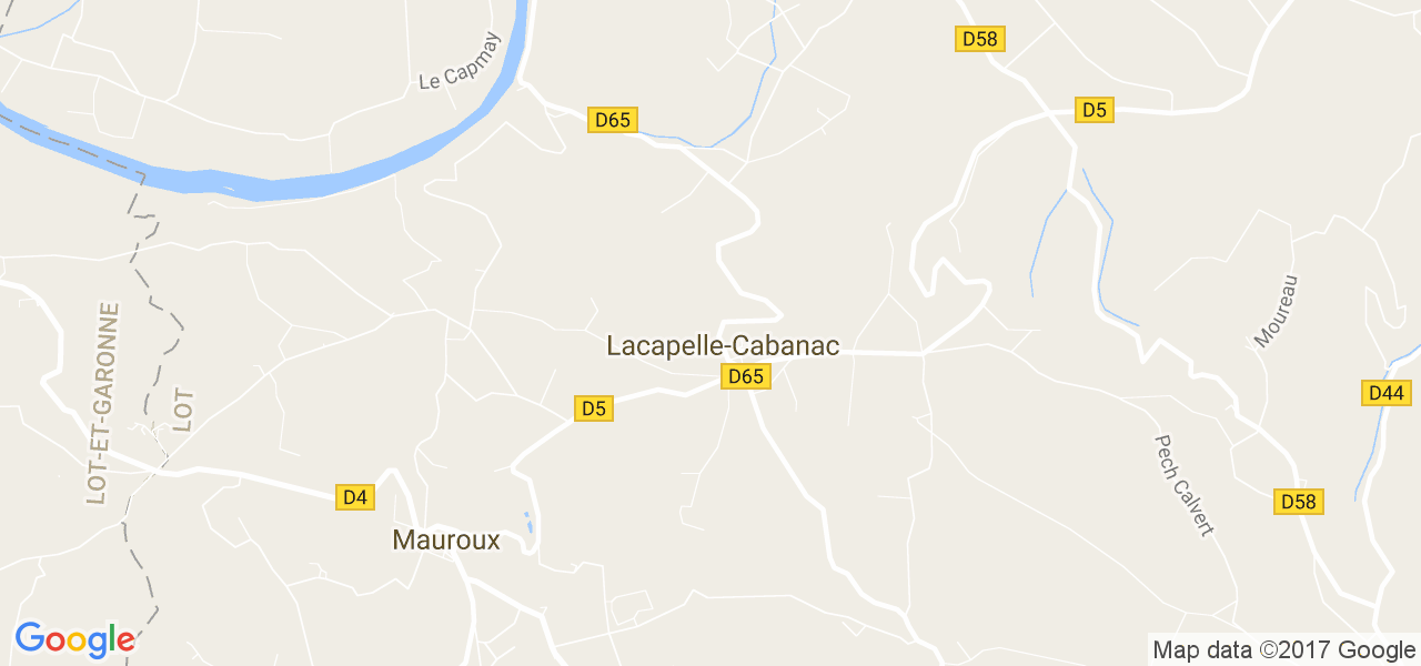 map de la ville de Lacapelle-Cabanac