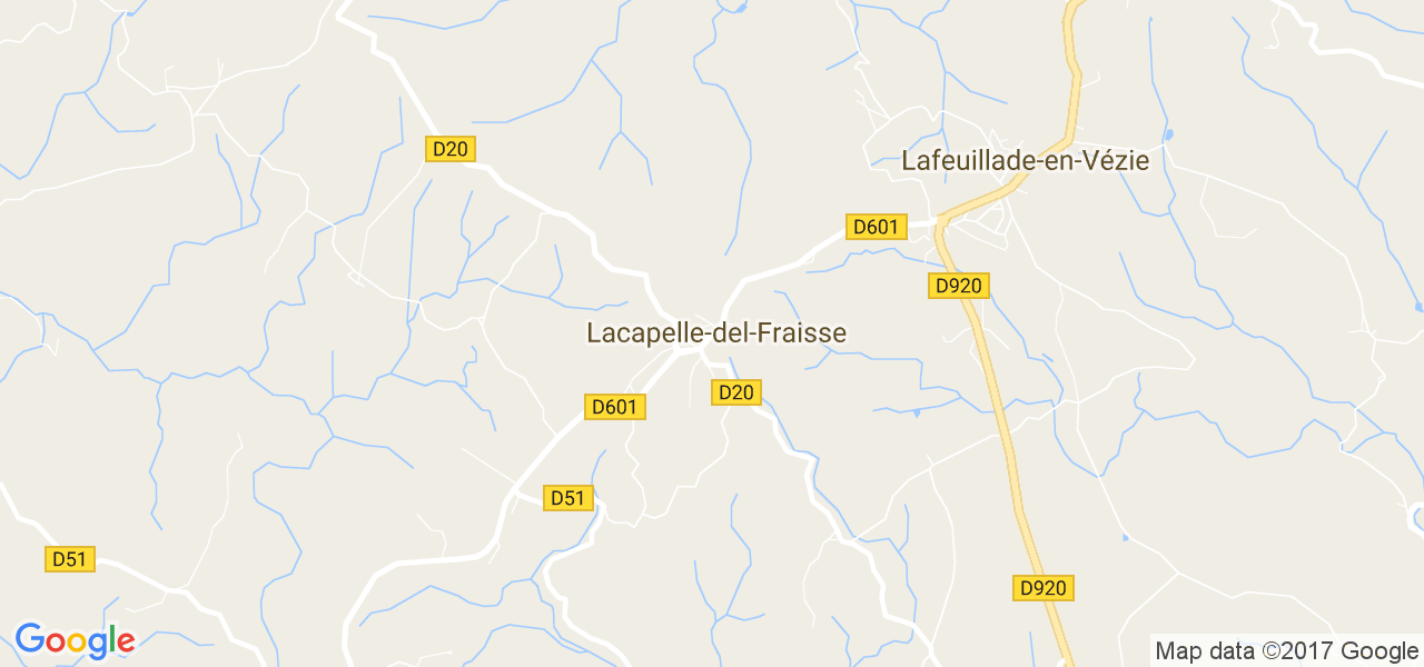 map de la ville de Lacapelle-del-Fraisse