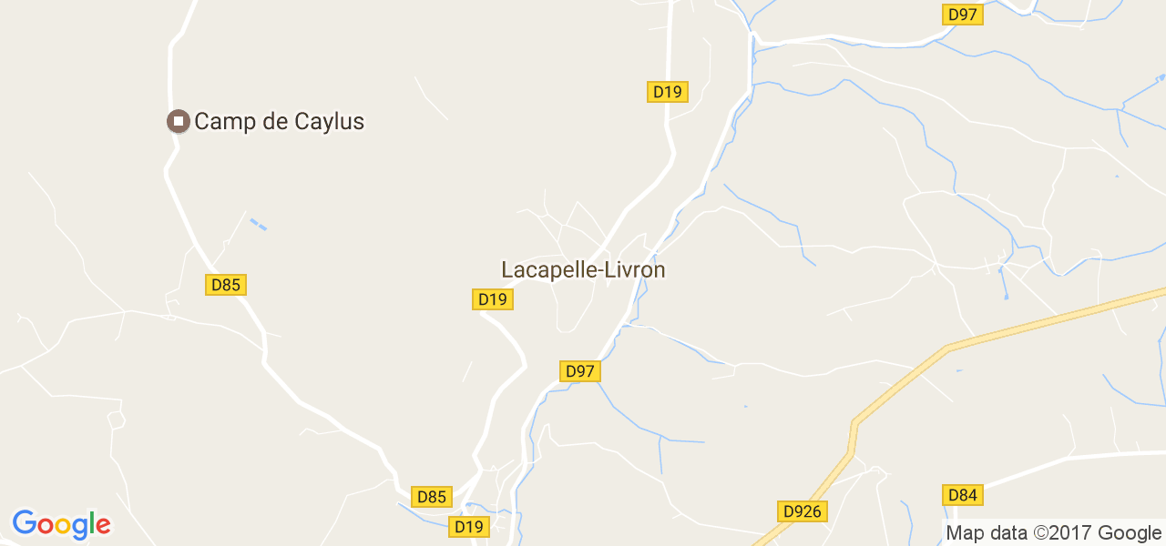 map de la ville de Lacapelle-Livron