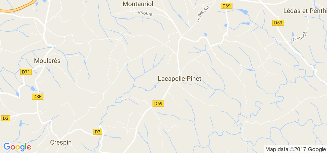 map de la ville de Lacapelle-Pinet