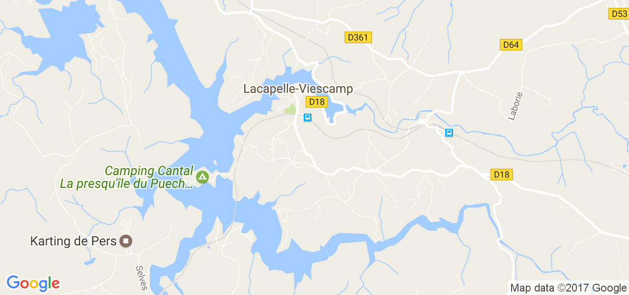 map de la ville de Lacapelle-Viescamp