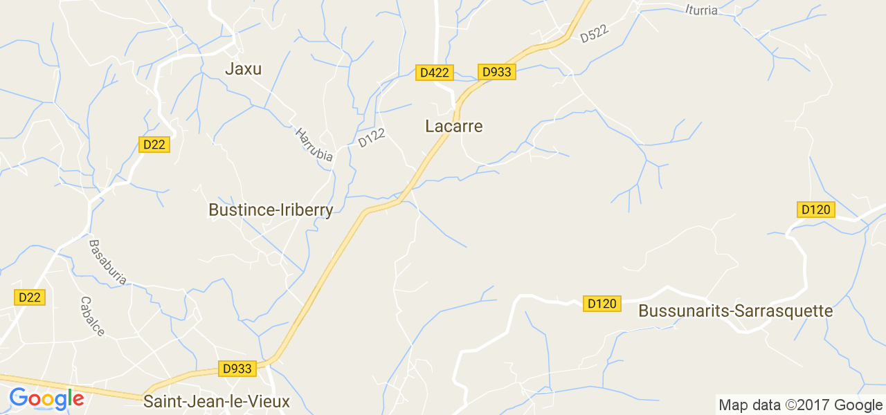 map de la ville de Lacarre