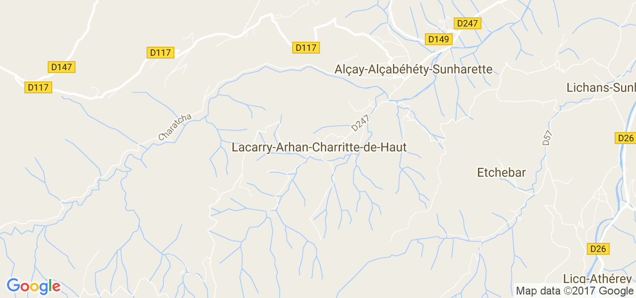 map de la ville de Lacarry-Arhan-Charritte-de-Haut