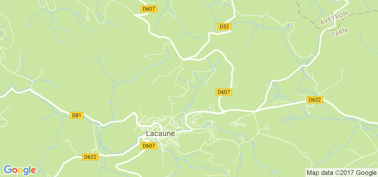 map de la ville de Lacaune