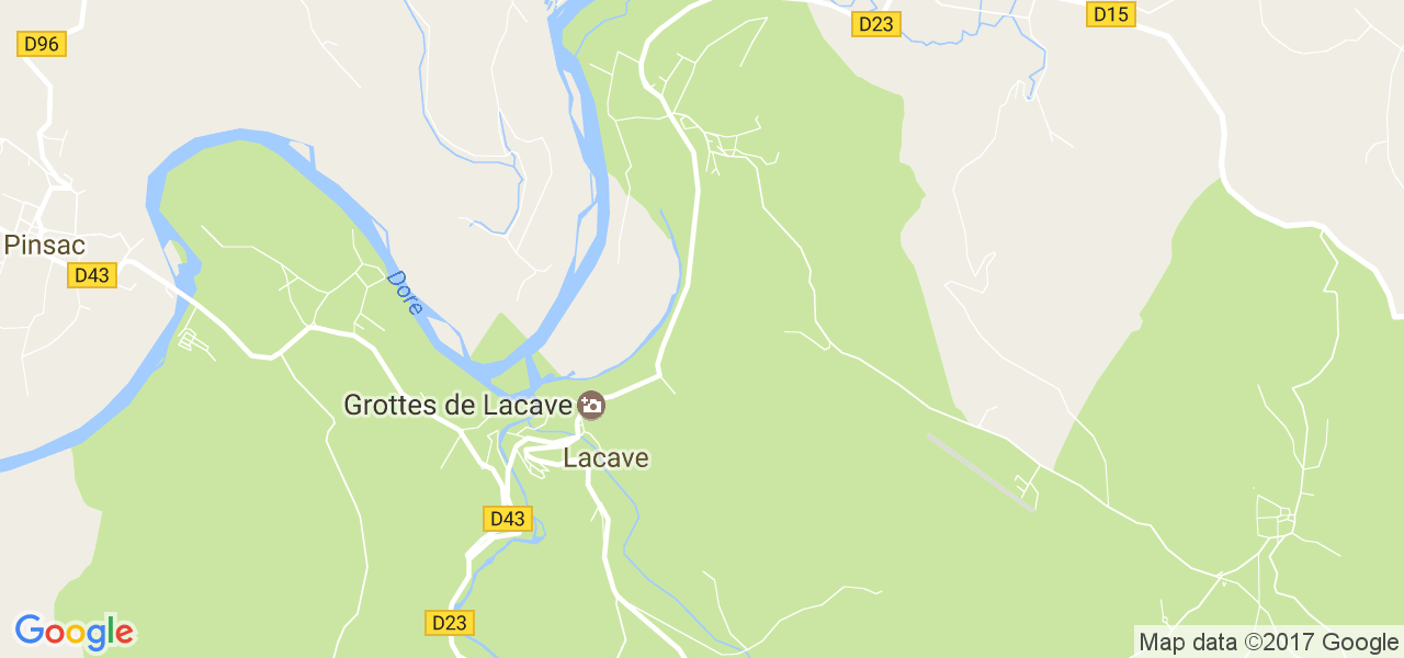 map de la ville de Lacave