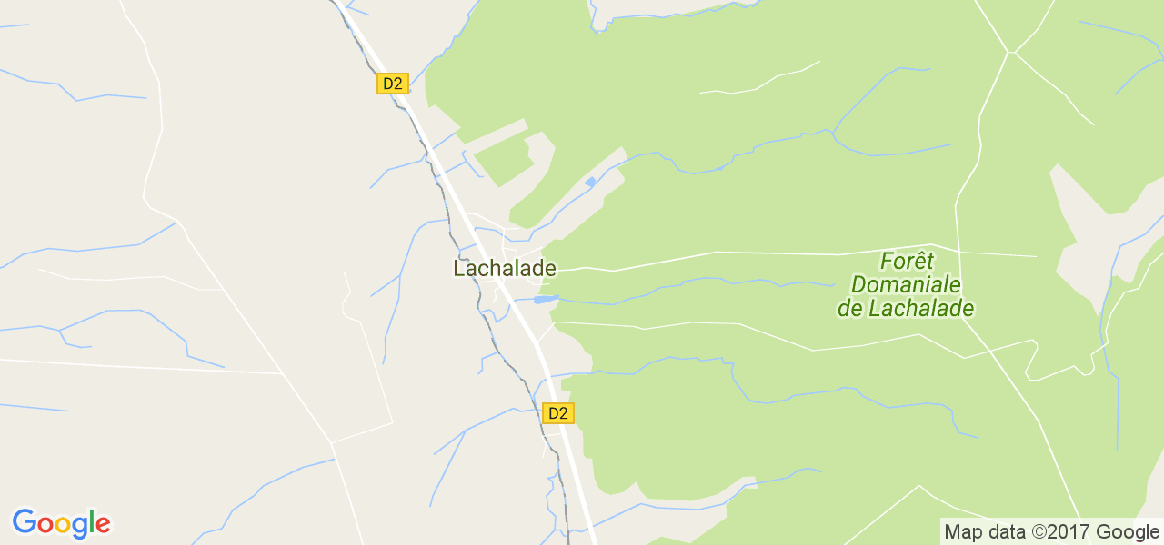 map de la ville de Lachalade