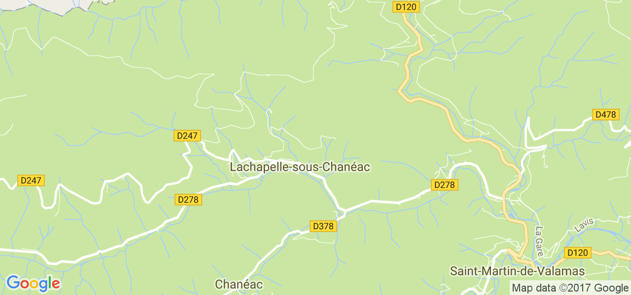 map de la ville de Lachapelle-sous-Chanéac