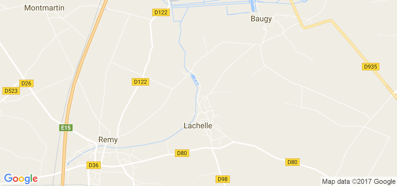 map de la ville de Lachelle