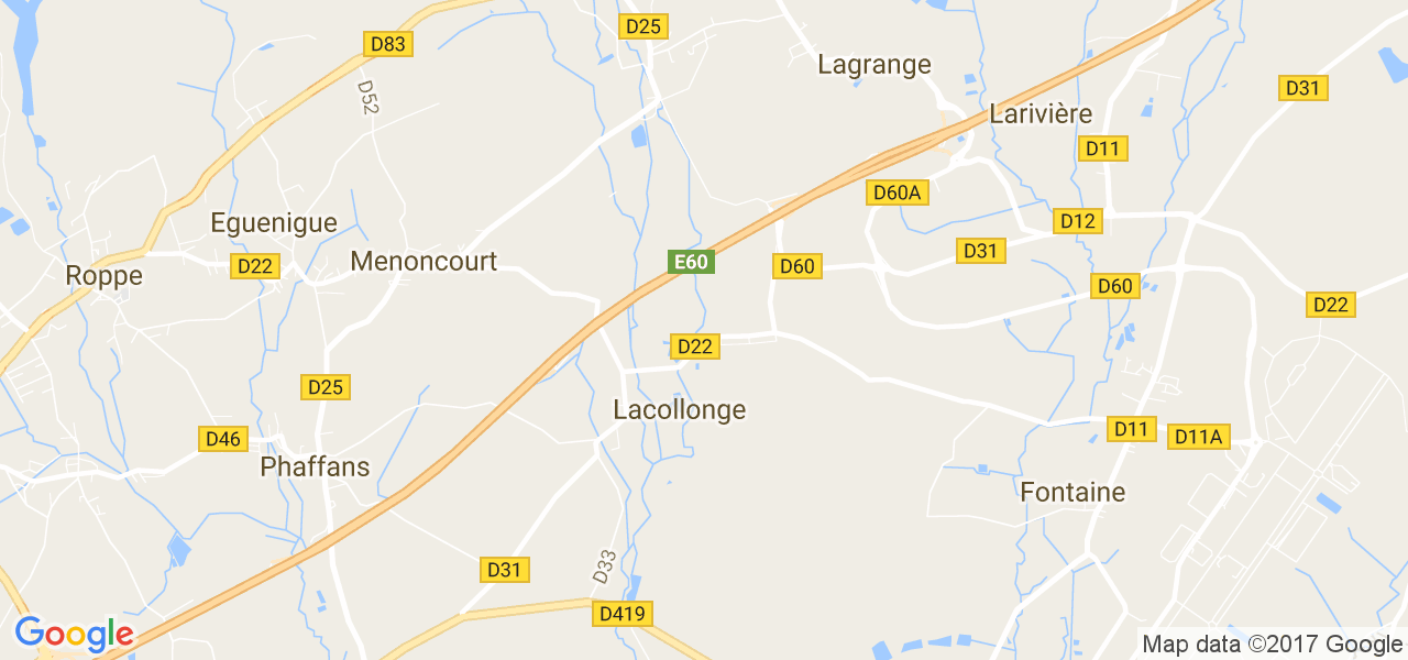 map de la ville de Lacollonge