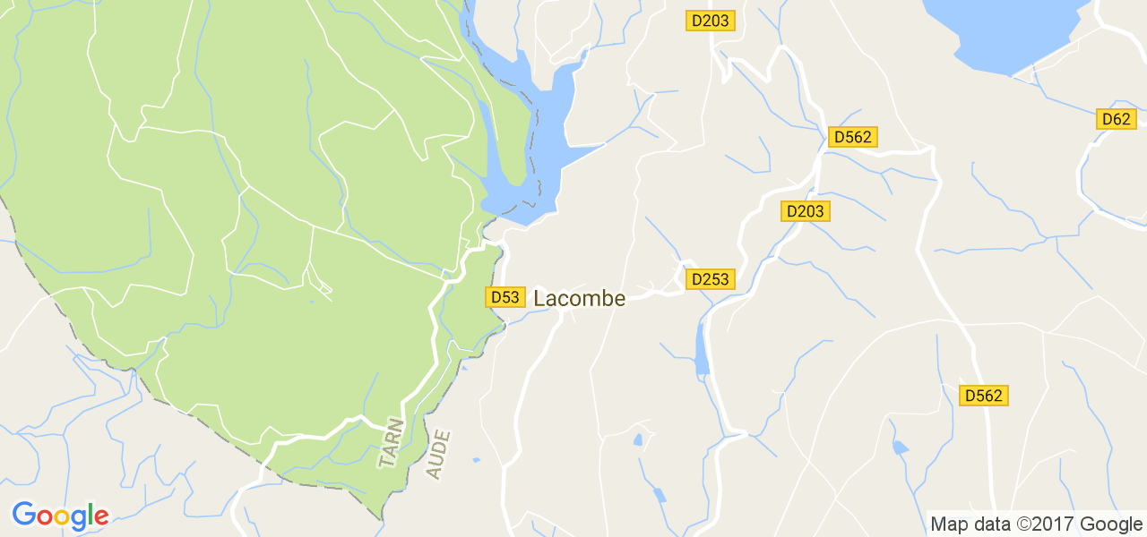 map de la ville de Lacombe