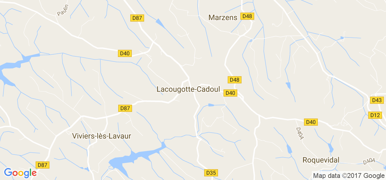 map de la ville de Lacougotte-Cadoul