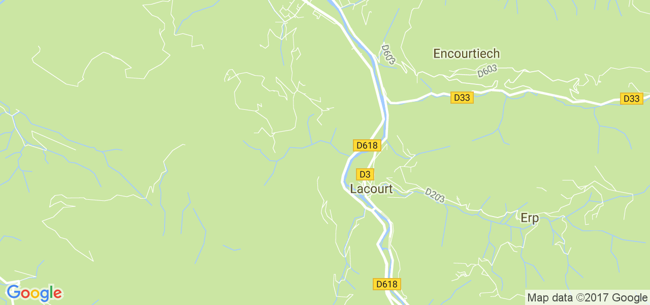 map de la ville de Lacourt