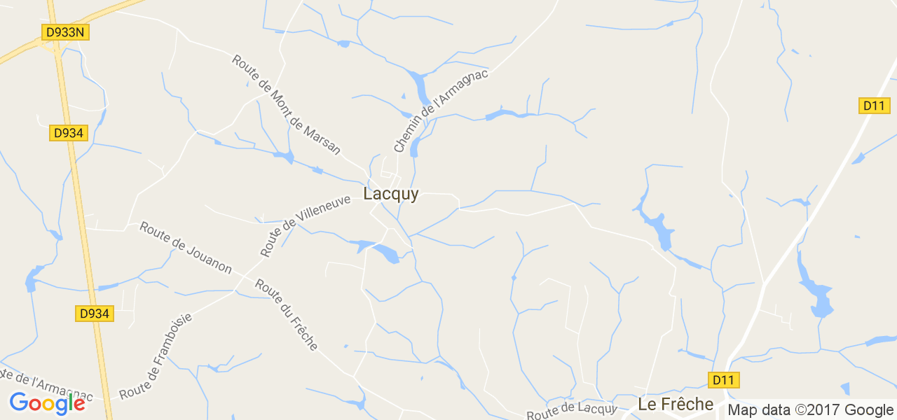 map de la ville de Lacquy