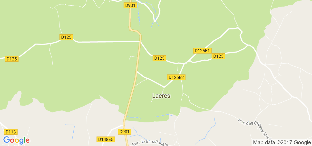 map de la ville de Lacres