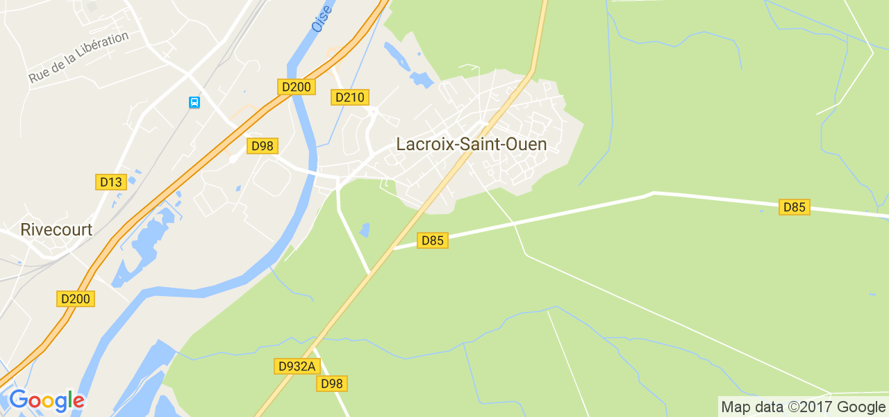 map de la ville de Lacroix-Saint-Ouen