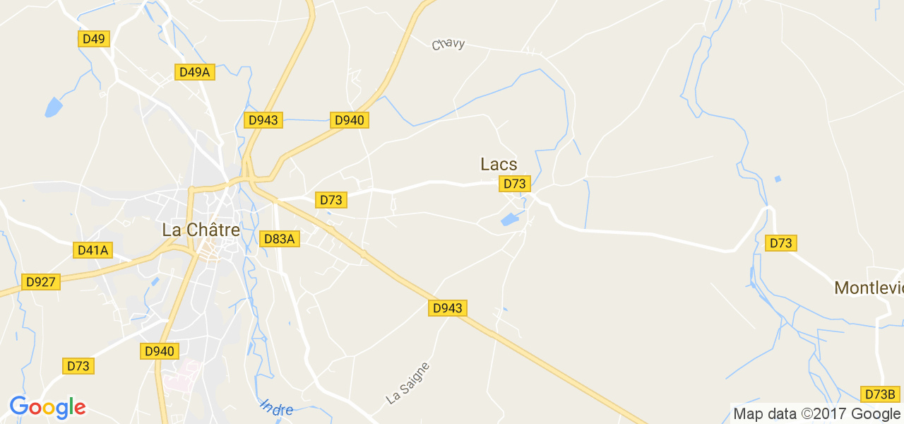 map de la ville de Lacs